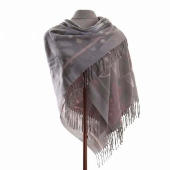 Soft touch square shawl Grey