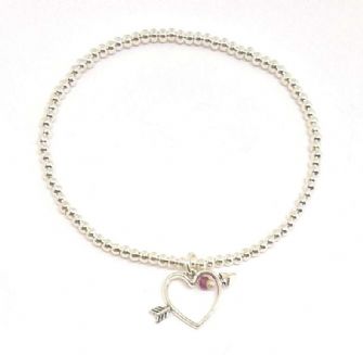 Cupids heart charm bracelet