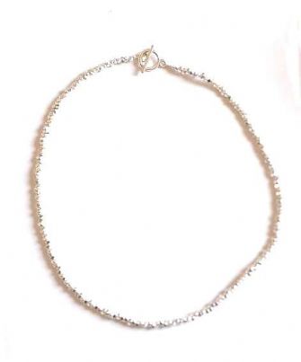 Faceted diamond bead necklace