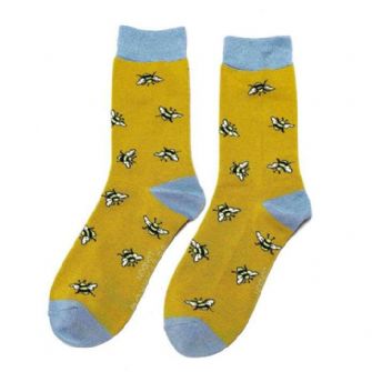 Miss Sparrow Bumble Bees Socks Light Yellow