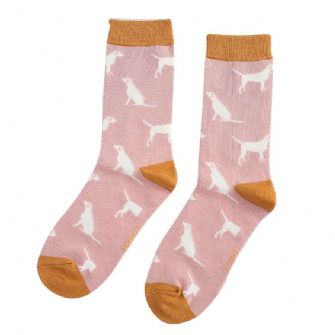 Miss Sparrow Labrador Socks Dusky Pink