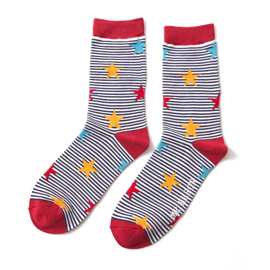 Mr Heron Stars & Stripes Socks Red